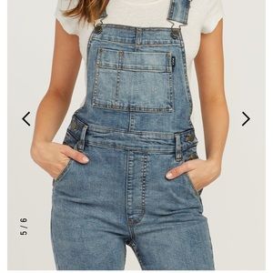 RVCA FOSS SKINNY DENIM OVERALL